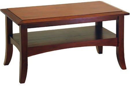Craftsman Coffee Table, Antique Walnut, Bottom shelf for extra storage