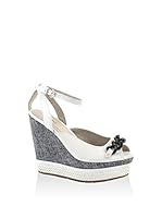 Hypnosi Sandalias de cuña Kate (Blanco / Denim)