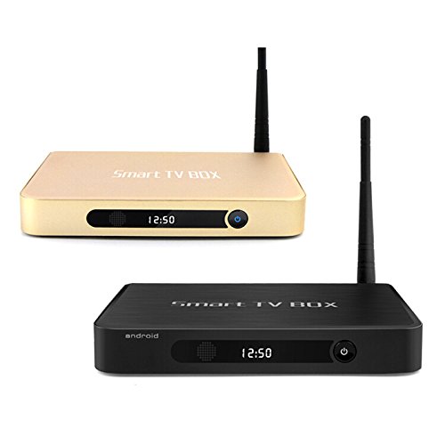 DDU(TM) 1Pcs Gold Andriod 4.4 Quad Core Amlogic-S802 T8 4096¡Á2160 4K Media Streamers Smart TV Box