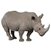 Large White Rhinoceros Figure