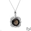 FPJ Exquisite Necklace With 3.13ctw Precious Stones - Genuine Clean Diamonds and Topaz Made of 14K White Gold Length 18in