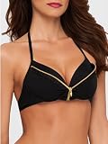 Guess - Full Metal Zip Underwire Bikini Top, Black