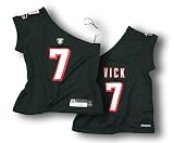 Atlanta Falcons MICHAEL VICK All Sewn Womens NFL One Shoulder Jersey, Black