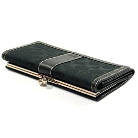 AUTHENTIC COACH HAMPTONS SIGNATURE FRAMED SLIM WALLET 6769