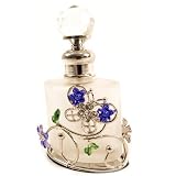Frosted Glass Perfume Bottle with Butterfly