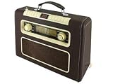 Zoom Produkt-Bild: Soundmaster RCD1500 Klassisches Radio mit CD MP3 Player Kofferradio in Ledereinfassung