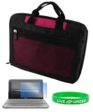 41zmqtL2kyL. SL160  ASUS Eee PC 1000H 10 Inch Lightweight Checkpoint Friendly Netbook Bag + Screen Protector   Magenta Black