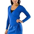 GO International&reg; Wrap Long Sleeve Sweater - Cosmic Blue