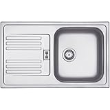 Franke 101.0058.089 614-78 Stainless Steel Euroform EFL Steel Linen Single Bowl Kitchen Sink - Grey 