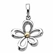 Two Tone Flower Fashion Pendant