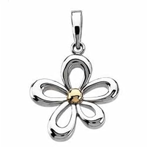Two Tone Flower Fashion Pendant