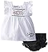 Calvin Klein Baby-Girls Infant White Top with Black Shorts