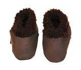 Nui Organics Kina Collection Lamb Booties in Chocolate, 12-18 Months