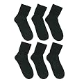 Merona&reg; Turn Cuff Socks 6 Pk Black One Size 9-11