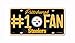 Rico Industries NFL Football Pittsburgh Steelers #1 Fan Metal Auto Tag