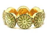 Green Gold Deco Fancy Stretch Bracelet