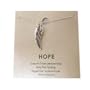 Beautiful Make A Wish Inspirational Antique Silver Angel Wing Charm Necklace Silver Tone