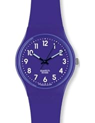 Swatch Womens GV121 Quartz Purple Dial Plastic Watch
