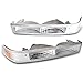 Spec-D Tuning Chrome Housing Clear Lens Bumper Lights Compatible with 1998-2004 Chevy S10 Blazer GMC Sonoma L+R Pair Assembly