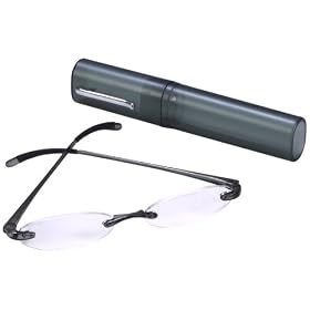 Select-A-Vision Flexi Light Reading Glass with Matching Case, Gray