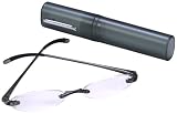 Select-A-Vision Flexi Light Reading Glass with Matching Case, Gray, +1.00