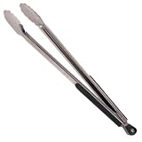 OutsetQT20StellaStainless-SteelLockingBarbecueTongswithSoft-GripHandles