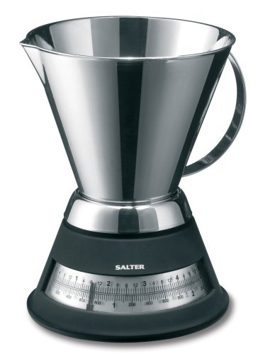 Salter Bilancia meccanica da cucina, in cromo, colore: Nero Salter Bilancia meccanica da cucina, in cromo, colore: Nero