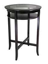 Winsome Wood Beechwood and Glass Pub Table