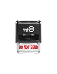 From Amazon.com. Click for details:
 BISS: Imprint 360 AS-IMP1005 "DO NOT BEND" Premium Self-Inking Rubber Stamp, Laser Engraved for Clean, Precise Imprints, 9/16" x 1-1/2" Impression Size, Red Ink - Imprint 360 BISS: Imprint 360 AS-IMP1005 "DO NOT BEND" Premium Self-Inking Rubber Stamp, Laser Engraved for Clean, Precise Imprints, 9/16" x 1-1/2" Impression Size, Red Ink - Imprint 360