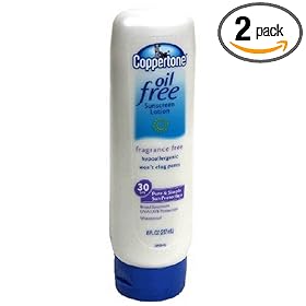 Coppertone Oil Free Sunscreen Lotion, SPF 30, 8-Ounce Bottles (Pack of 2)