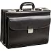 AmeriLeather Modern Attache Leather Executive Brief (Dark Brown)