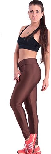 FanRun Womens Lycra Candy Color Lycra Leggings Stretch and Comfortable