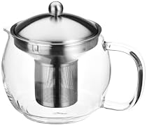 CHG 3403-00 Teekanne mit Filtereinsatz / Kanne aus Glas / Deckel und Filtereinsatz aus rostfreiem Edelstahl / f&uuml;r 1.2 Liter