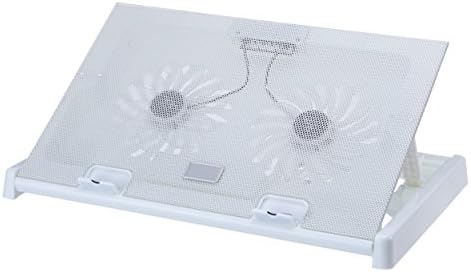 Superbpag(TM) Adjustable Angle USB Powered Cooler Pad 2-Fans Laptop Cooling Pad with Laptop Stand (16cm-White)