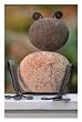 River Stone and Iron Sitting Frog Doorstop and Statuary (Large)