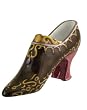 Brown and Purple Embellished Porcelain Shoe