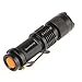 SecurityIng 3.5W 300 Lumens Mini XPE Q5 Zoomable LED Flashlight Adjustable Focus Portable LED Light Lamp Flashlight Torch - Black