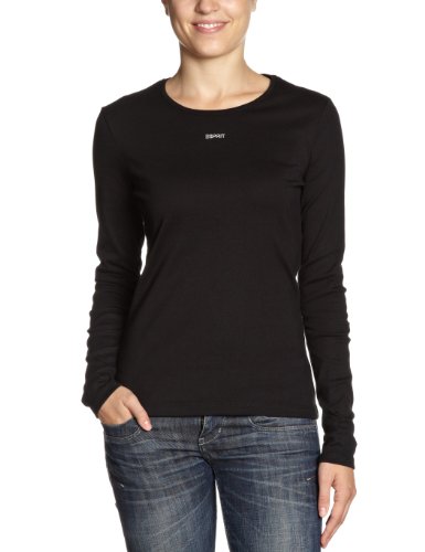 ESPRIT Damen Shirt/ Langarmshirt N29678, Gr. 34 (XS), Schwarz (black 001) Preisvergleich
