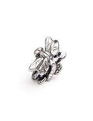 Novobeads Dragonfly Sterling Silver Charm Bead - Made in USA w imported materials - Fits all major bead bracelets