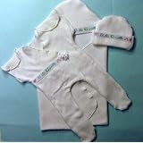 White ABC Footsie Hooded Blanket Set (Four preemie... by Jacqui's Preemie Pride, Inc.