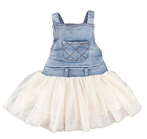 Kids Baby Girls Clothes One-piece Dress Summers Denim Tulle Overalls