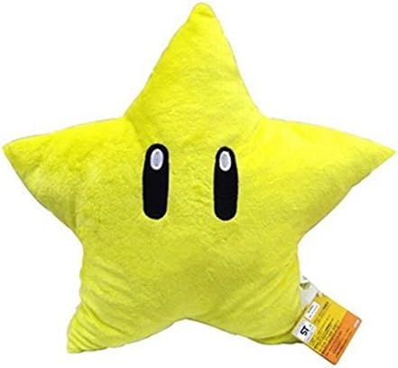 Super Mario Brothers Yellow Star Starman 11" Plush Pillow Soft Toy About 30CM