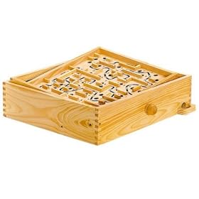 Logitoys - Jeu de soci�t� - Labyrinthe bois
