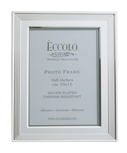 Eccolo Art Deco Silver Plated Frame, 4 by 6-Inch