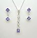 Tanzanite Drop Earring & Pendant Set
