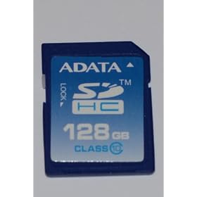 128 GB SDXC class 10 memory card