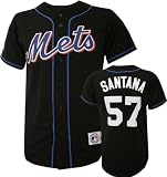 Johan Santana New York Mets Alternate Black Youth MLB Replica Jersey