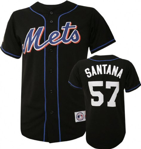 Johan Santana New York Mets Alternate Black Youth MLB Replica Jersey