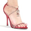 4.5 Inch Heel Closed Heel Rhinestone Sandal.