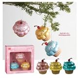 DCI Pop Christmas Cupcake Ornaments, Set of 3